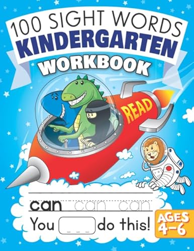 Stock image for 100 Sight Words Kindergarten Workbook Ages 4-6: A Learn to Read and Write Adventure Activity Book for Kids with Trucks Dinosaurs: Includes Flash Cards! for sale by Goodwill of Colorado
