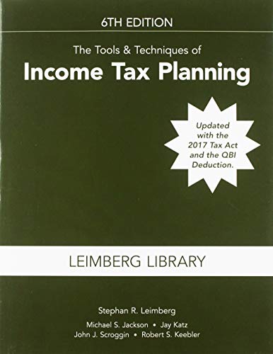 Imagen de archivo de Tools Techniques of Income Tax Planning 6th edition a la venta por Big Bill's Books
