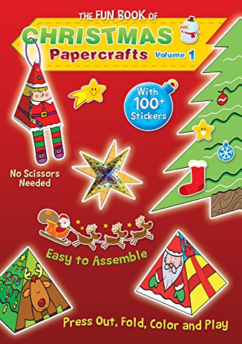 Beispielbild fr The Fun Book of Christmas Papercrafts, Volume 1: A Book of Press-outs and 100+ Stickers for Kids to Make their Own Ornaments, Decorations and Greetings. zum Verkauf von GF Books, Inc.