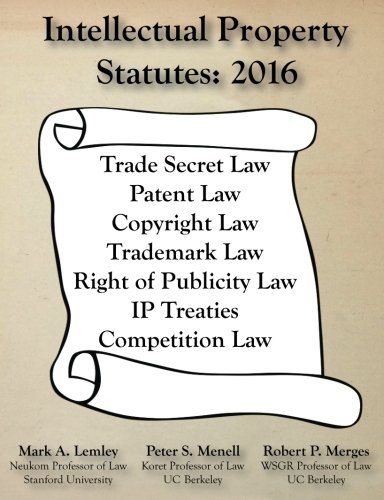 Stock image for Intellectual Property Statutes: 2016 for sale by HPB-Red
