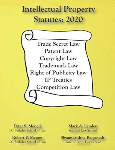 Stock image for Intellectual Property Statutes 2020 for sale by Better World Books: West