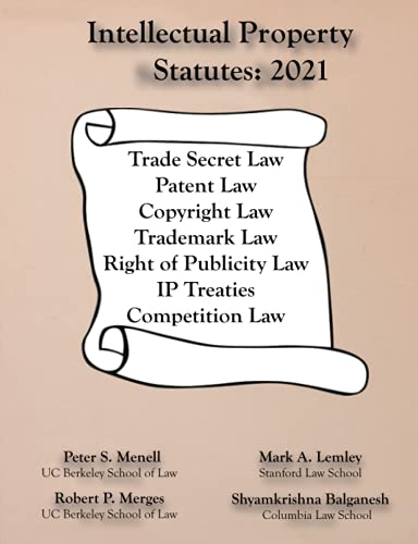 Beispielbild fr Intellectual Property Statutes 2021 zum Verkauf von Better World Books