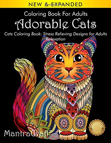 Imagen de archivo de Coloring Book For Adults: Adorable Cats: Cats Coloring Book: Stress Relieving Designs for Adults Relaxation a la venta por Dream Books Co.