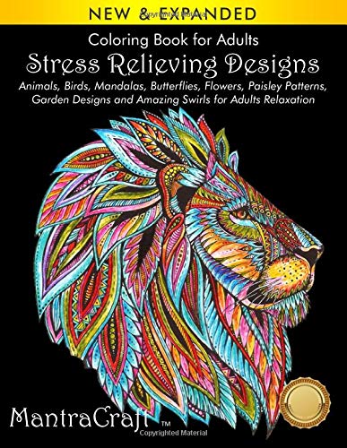 9781945710384: Coloring Book for Adults: Stress Relieving Designs: Animals, Birds, Mandalas, Butterflies, Flowers, Paisley Patterns, Garden Designs, and Amazing Swirls for Adults Relaxation