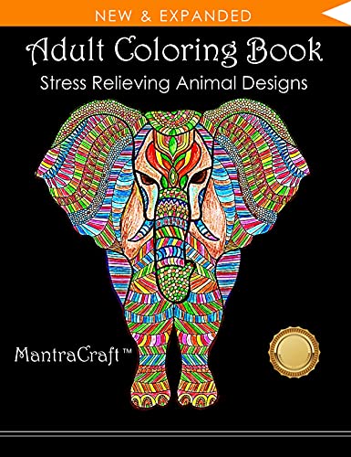 Beispielbild fr Adult Coloring Book: Stress Relieving Animal Designs zum Verkauf von Wonder Book