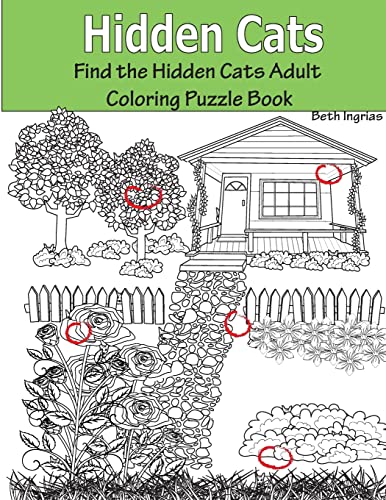 Stock image for Hidden Cats: Find the Hidden Cats Adult Coloring Puzzle Book for sale by GF Books, Inc.