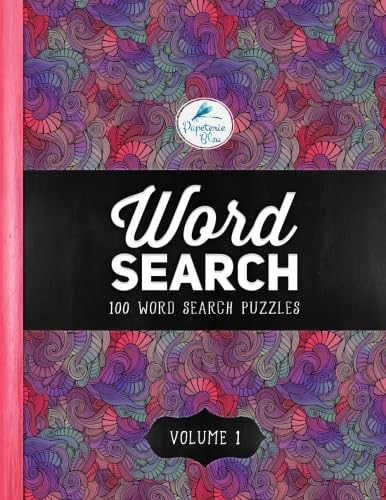 Stock image for Word Search: 100 Word Search Puzzles: Volume 1: A Unique Book With 100 Stimulating Word Search Brain Teasers, Each Puzzle Accompanied By A Beautiful . Relaxation Stress Relief & Art Color Therapy) for sale by Buchpark