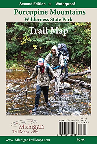 Beispielbild fr Porcupine Mountains Wilderness State Park Trail Map zum Verkauf von Ergodebooks