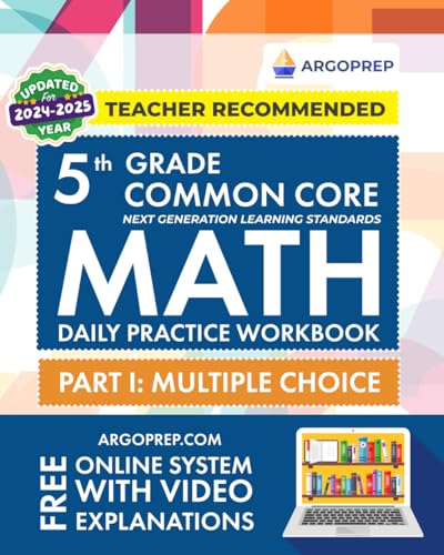 Beispielbild fr 5th Grade Common Core Math: Daily Practice Workbook - Part I: Multiple Choice | 1000+ Practice Questions and Video Explanations | Argo Brothers zum Verkauf von SecondSale