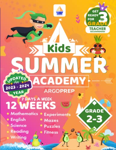 Beispielbild fr Kids Summer Academy by ArgoPrep - Grades 2-3: 12 Weeks of Math, Reading, Science, Logic, Fitness and Yoga | Online Access Included | Prevent Summer Learning Loss zum Verkauf von SecondSale