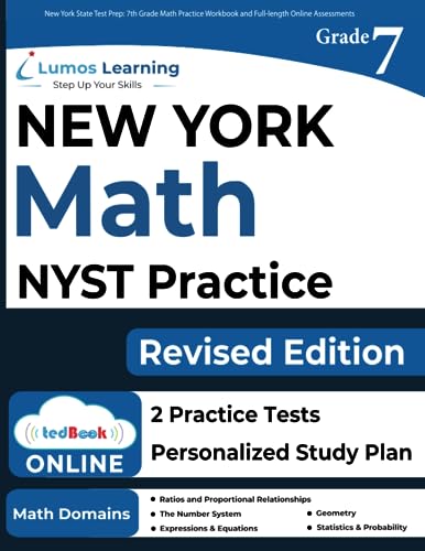 9781946795151: New York State Test Prep: 7th Grade Math Practice Workbook and Full-length Online Assessments: NYST Study Guide (NYST by Lumos Learning)