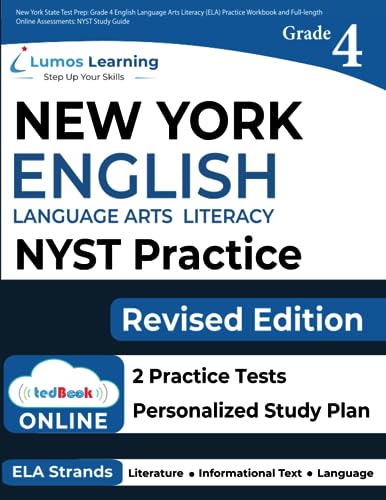 Beispielbild fr New York State Test Prep: Grade 4 English Language Arts Literacy (ELA) Practice Workbook and Full-length Online Assessments: NYST Study Guide zum Verkauf von SecondSale