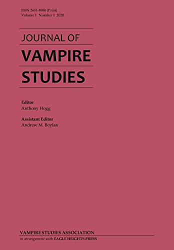 Stock image for Journal of Vampire Studies: Vol. 1, No. 1 (2020) for sale by GF Books, Inc.