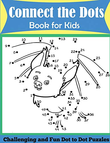 Beispielbild fr Connect the Dots Book for Kids: Challenging and Fun Dot to Dot Puzzles zum Verkauf von PlumCircle