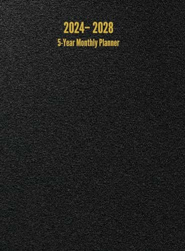 Stock image for 2024 - 2028 5-Year Monthly Planner: 60-Month Calendar (Black) - Large for sale by PlumCircle