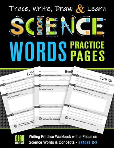 Stock image for Trace, Write, Draw and Learn Science Words Practice Pages: Writing Practice Workbook with a Focus on Science Words & Concepts for sale by Books Unplugged