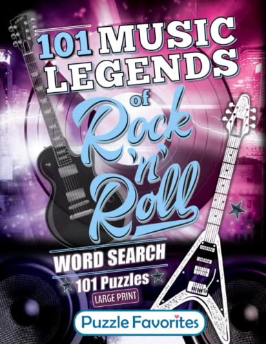 Beispielbild fr 101 Music Legends of Rock 'n' Roll Word Search: Large Print Puzzle Book Featuring Rock Music Bands & Singers from Legendary Classics to Hits of Today (Music Word Search Puzzle Book - Series) zum Verkauf von WorldofBooks