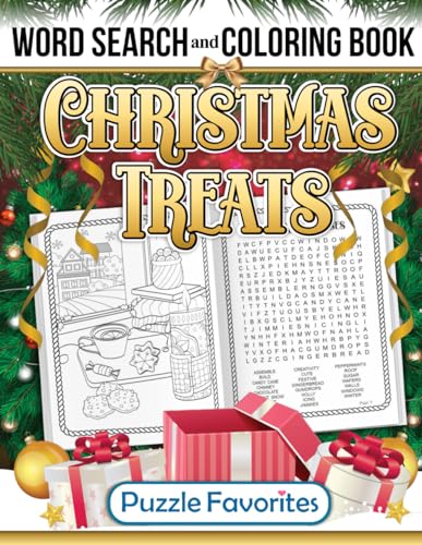 Stock image for Christmas Treats Word Search and Coloring Book: Featuring Sweet Holiday Desserts to Color and Words to Find in a Yummy Fun Themed Puzzle Book for sale by GF Books, Inc.