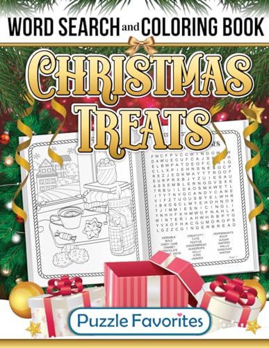 9781947676688: Christmas Treats Word Search and Coloring Book: Featuring Sweet Holiday Desserts to Color and Words to Find in a Yummy Fun Themed Puzzle Book