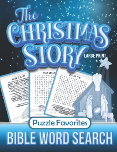 9781947676695: The Christmas Story Bible Word Search Large Print: Featuring Scriptures Verses and Classic Christian Carols on the Birth of Christ (Bible Word Search - Series)