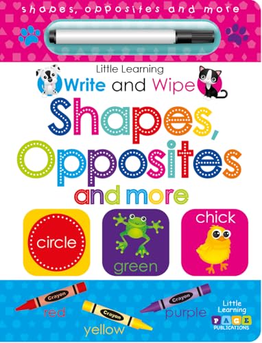 Beispielbild fr Shapes, Opposites & More - Write & Wipe Activity Kids Books - Childrens Books, Toddler Books zum Verkauf von ZBK Books