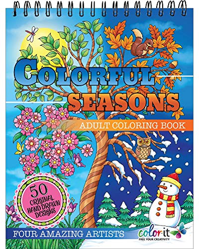 ColorIt The Best of ColorIt Adult Coloring Book, 30 Original Hand Drawn  Designs Printed on Artist-Quality Paper with Hardback Covers, Spiral  Binding