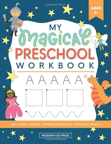 Stock image for My Magical Preschool Workbook: Letter Tracing | Coloring for Kids Ages 3 + | Lines and Shapes Pen Control | Toddler Learning Activities | Pre K to Kindergarten (Preschool Workbooks) for sale by Blue Vase Books
