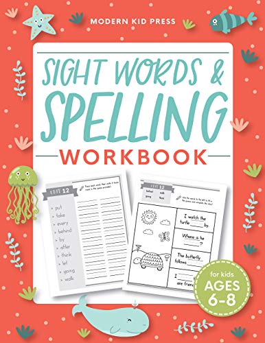 9781948209953: Sight Words and Spelling Workbook for Kids Ages 6-8: Learn to Write and Spell Essential Words | Kindergarten Workbook, 1st Grade Workbook and 2nd ... | Reading & Phonics Activities + Worksheets