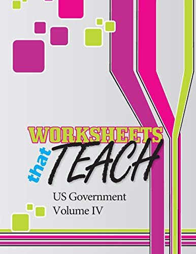 Beispielbild fr Worksheets that Teach : US Government, Volume IV zum Verkauf von Buchpark