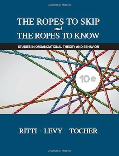 Beispielbild fr The Ropes to Skip and the Ropes to Know: Studies in Organizational Theory and Behavior zum Verkauf von BooksRun