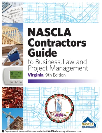 Beispielbild fr VIRGINIA - NASCLA Contractors Guide to Business, Law and Project Management, Virginia 9th Edition Spiral-bound zum Verkauf von GF Books, Inc.