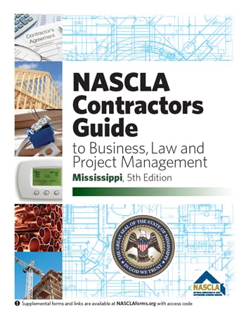 Beispielbild fr MISSISSIPPI - NASCLA Contractors Guide to Business, Law and Project Management, Mississippi 5th Edition Spiral-bound zum Verkauf von booksdeck