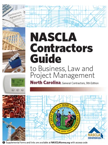Stock image for NORTH CAROLINA - NASCLA Contractors Guide to Business, Law and Project Management, 9th Edition Spiral-bound for sale by New Legacy Books