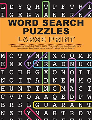 9781948652254: Word Search Puzzles Large Print: Large print word search, Word search books, Word search books for adults, Adult word search books, Word search puzzle books, Extra large print word search