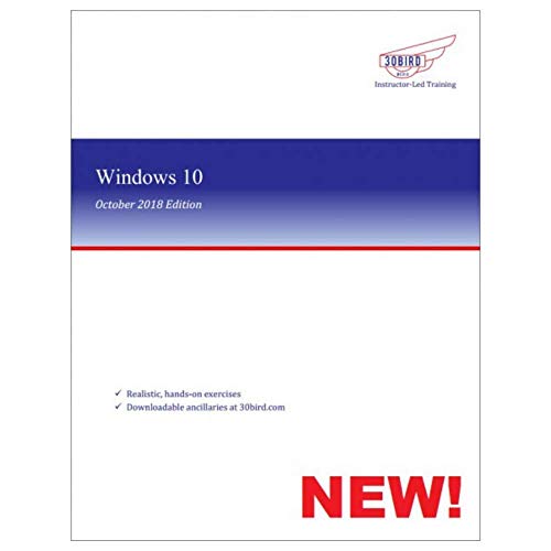 Beispielbild fr Microsoft Windows 10 - October 2018 Edition - Black and White Print Student Edition by 30 Bird Media zum Verkauf von Textbooks_Source