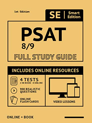 Imagen de archivo de PSAT 8/9 Full Study Guide 2nd Edition: Complete Subject Review with Online Video Lessons, 4 Full Practice Tests Book + Online, 900 Realistic Questions, PLUS online flashcards a la venta por Books-FYI, Inc.