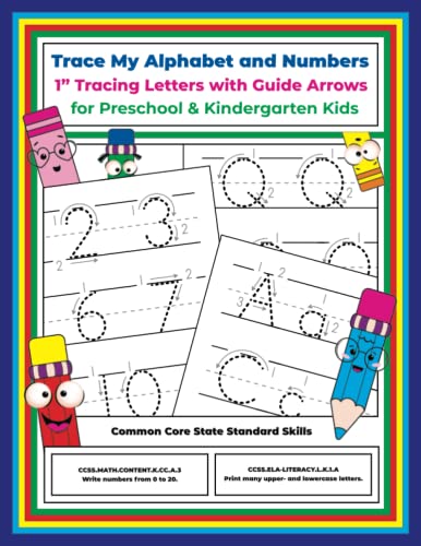 Imagen de archivo de Trace My Alphabet and Numbers: Handwriting Practice with 1" Tracing Letters and Guide Arrows for Preschool & Kindergarten Kids (Basic Letter and Number Tracing) a la venta por GF Books, Inc.