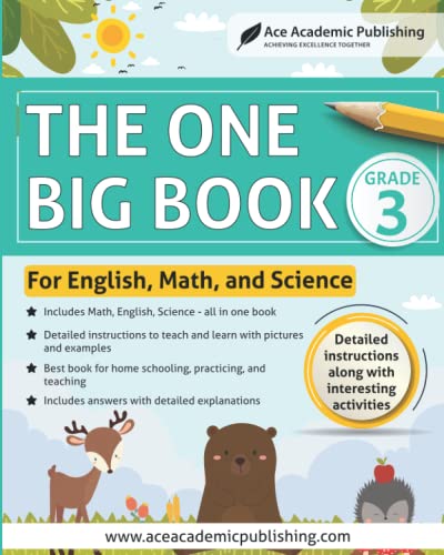 Stock image for The One Big Book -Grade 3: for English, Math, and Science: Black and White Edition for sale by -OnTimeBooks-