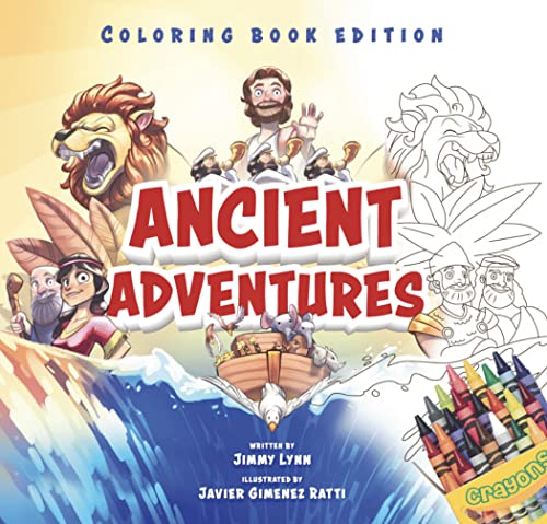Stock image for Ancient Adventures: 20 Epic Stories from the Bible, Coloring Book Edition for sale by HPB-Red