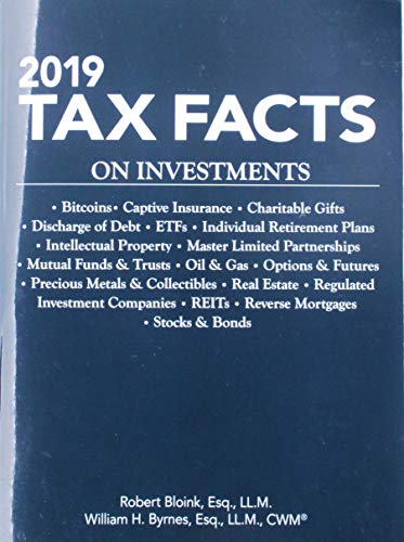 Imagen de archivo de 2019 Tax Facts on Investments a la venta por HPB-Red