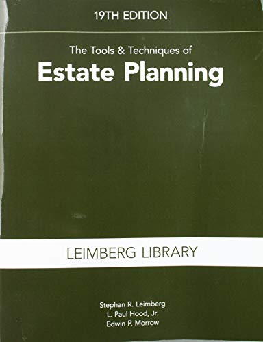 Stock image for The Tools & Techniques of Estate Planning for sale by Twice Sold Tales, Capitol Hill