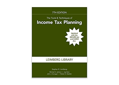 Imagen de archivo de The Tools Techniques of Income Tax Planning, 7th Edition a la venta por suffolkbooks