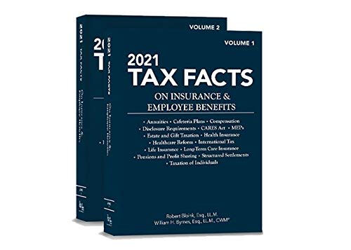 Stock image for 2021 Tax Facts on Insurance Employee Benefits (Volumes 1 2) (Tax Facts on Insurance and Employee Benefits) for sale by Big River Books
