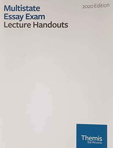 Imagen de archivo de Multistate Essay Exam Lecture Handouts 2020 Edition a la venta por ThriftBooks-Dallas