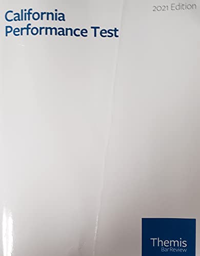 Imagen de archivo de California Performance Test 2021 Edition Themis Bar Review a la venta por HPB-Red