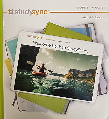 Stock image for StudySync, Grade 8, Volume 1, Teacher Edition, c. 2021, 9781949739251, 1949739252 for sale by ThriftBooks-Atlanta