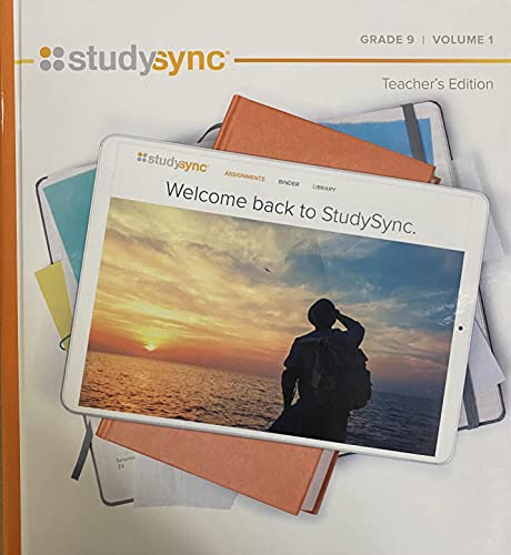 Stock image for StudySync, Grade 9, Volume 1, Teacher Edition, c. 2021, 9781949739268, 1949739260 for sale by HPB-Red