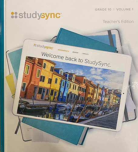 Beispielbild fr StudySync, Grade 10, Volume 1, Teacher Edition, c. 2021, 9781949739275, 1949739279 zum Verkauf von More Than Words