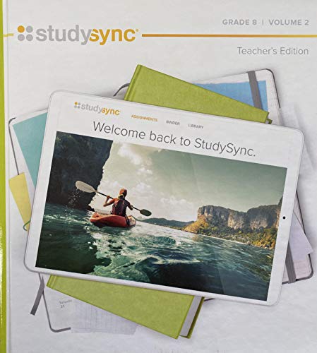 Stock image for StudySync, Teacher's Edition, Grade 8 Volume 2, c. 2020 9781949739329, 1949739325 for sale by ThriftBooks-Atlanta