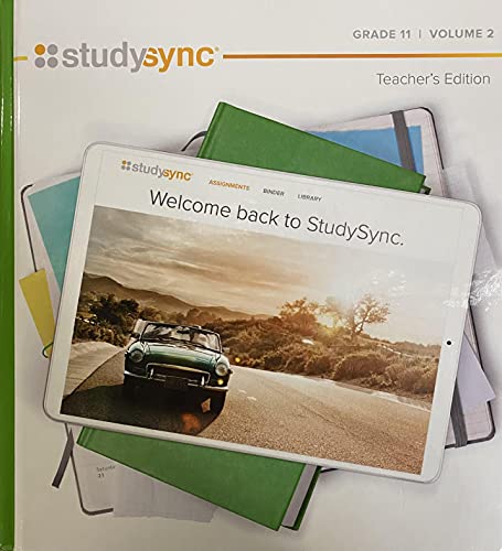 Imagen de archivo de StudySync, Grade 11, Volume 2, Teacher Edition, c. 2021, 9781949739350, 194973935X a la venta por BooksRun